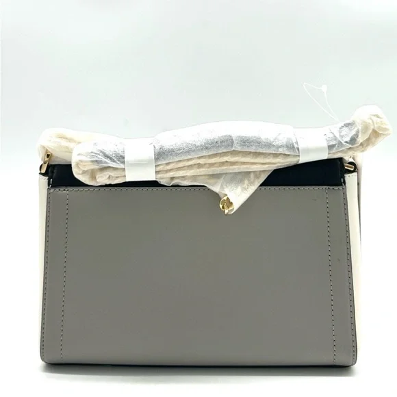 Michael Kors Kinsley Medium shoulder Flap Crossbody Bag Optic White Multi